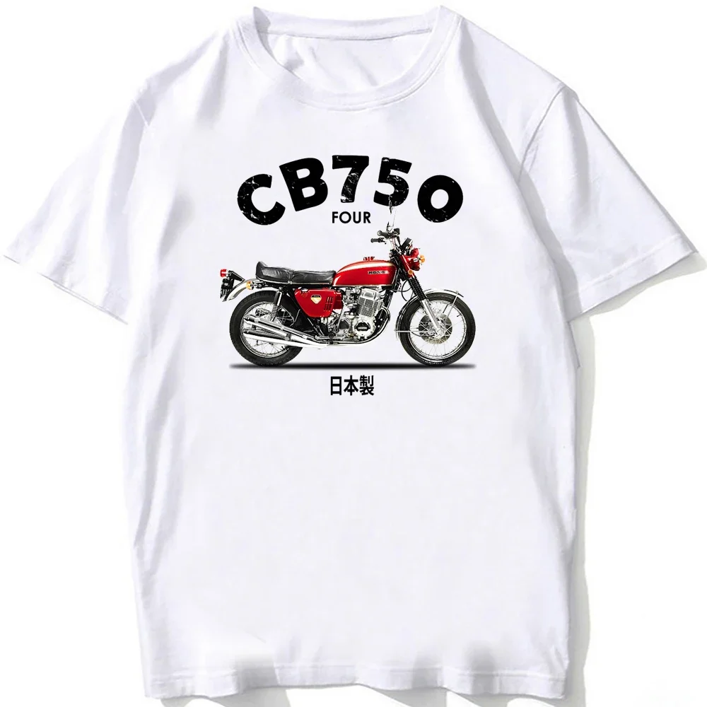 Japan The CB750 FOUR 1971 Classic Retro Motorcycle Riding T Shirt Men Clothing Short Sleeve Hip Hop Boy Casual Tops Man Tees