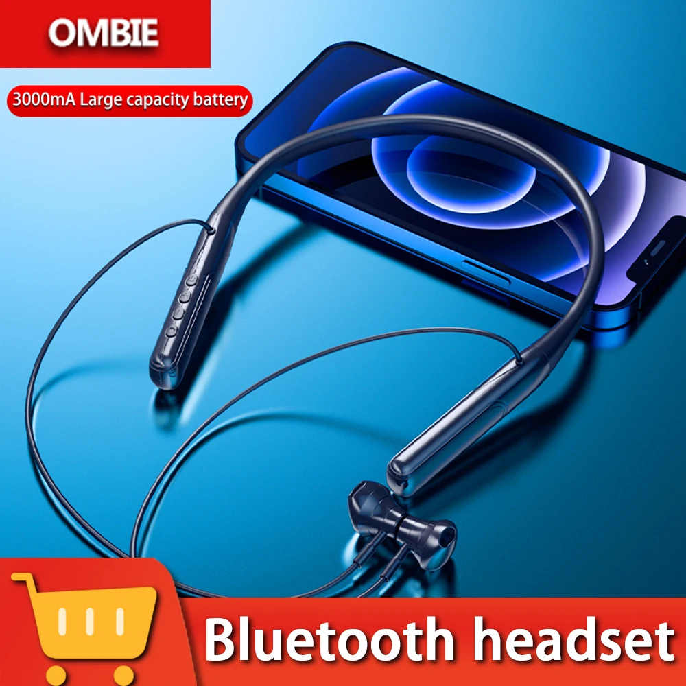 Original OMBIE SH1 Earphone Bluetooth Wireless Chip HIFI Sound Quality IPX5 Waterproof Sports Headset Magnetic Neckband Earbuds