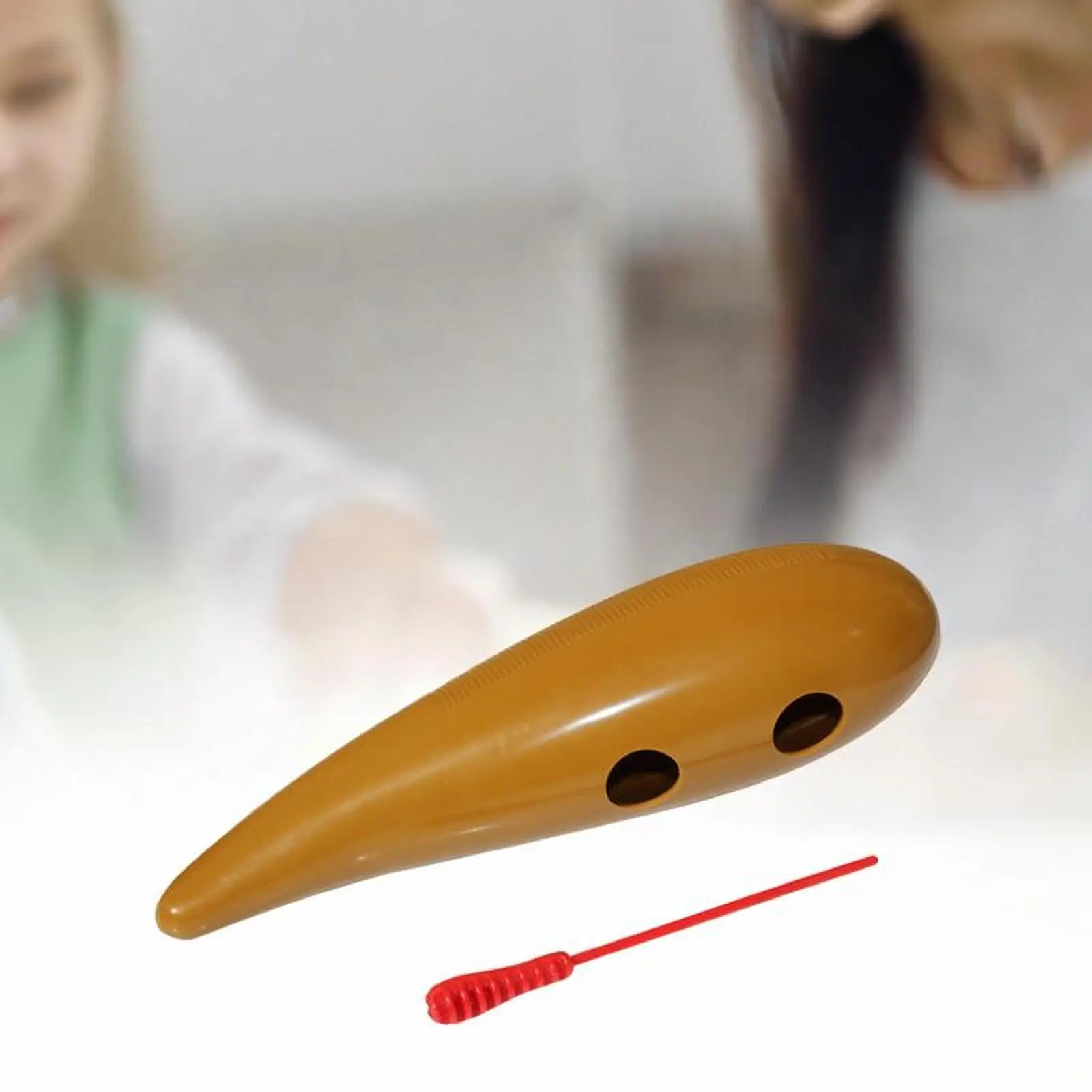 Fish Shaped Guiro Instrument Durable PP Material Latin Percussion Musical Toy with Scraper for Kids Early Education