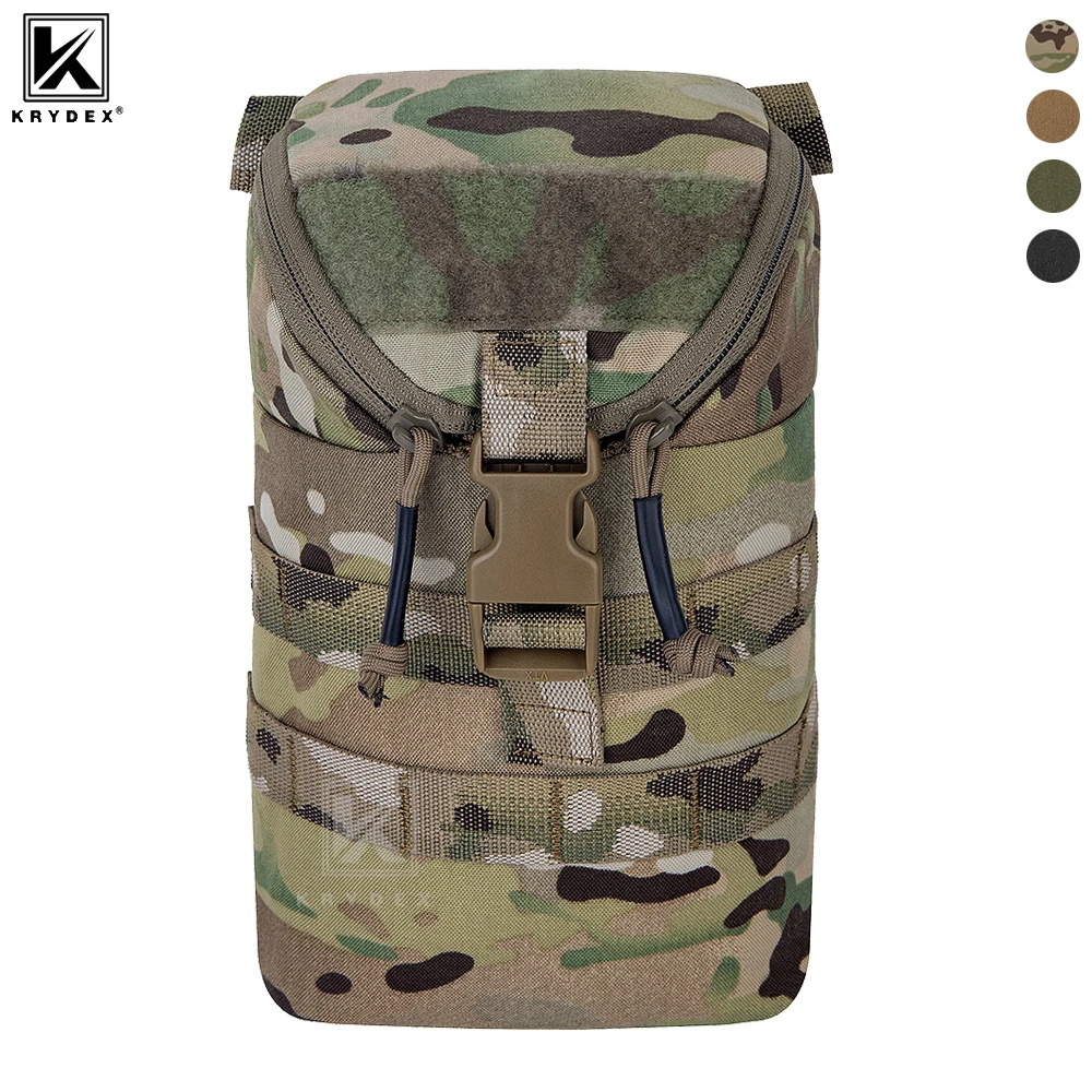 KRYDEX Tactical Zip Rip GP Pouch Vertical Utility MOLLE EDC Bag Pack Quick Access Side Pocket Hunting Paintball Pouches