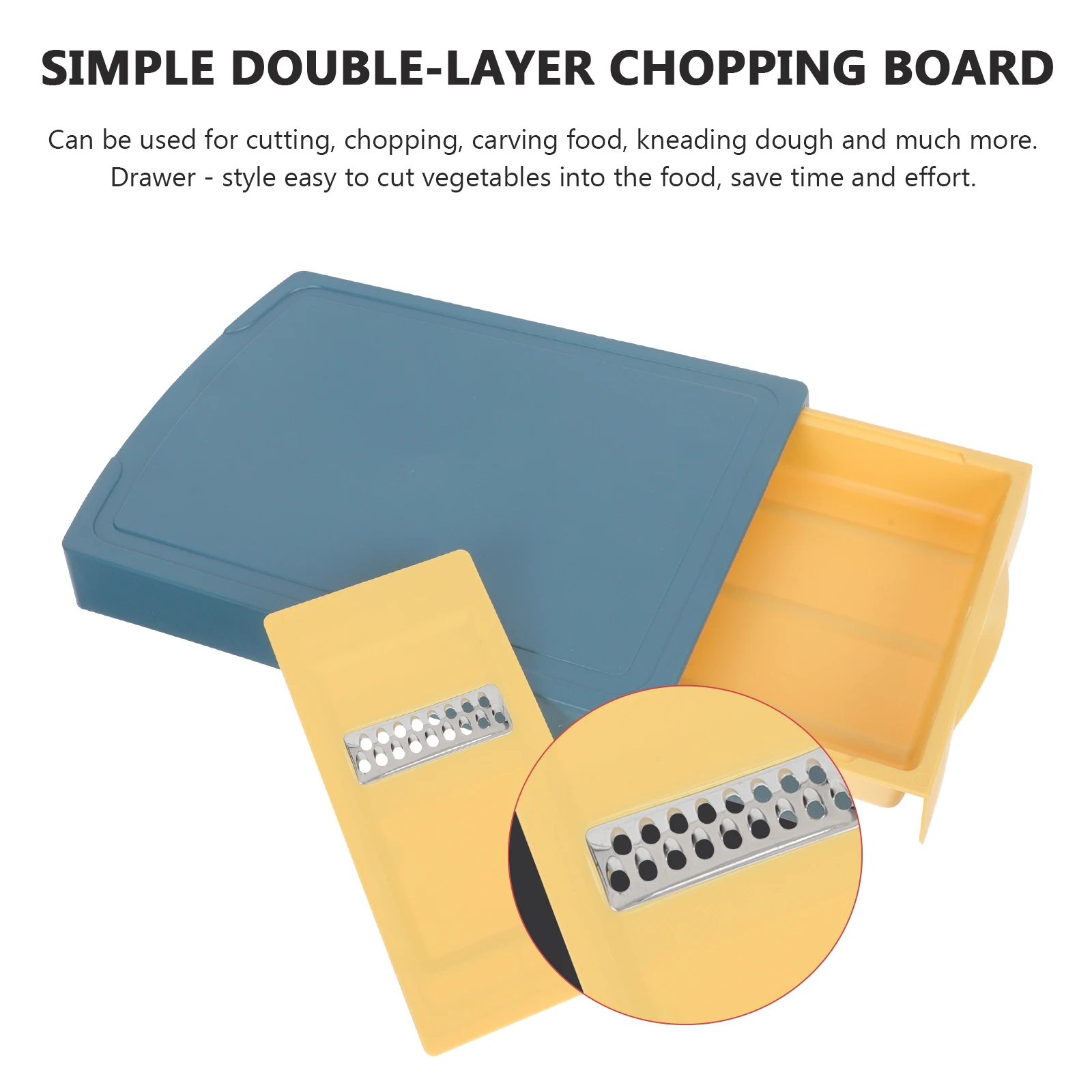 

Acrylic Cutting Board with Storage Drawer Detachable Design Kitchen Home Use Multipurpose Chopping Fruit Vegetable Slicing