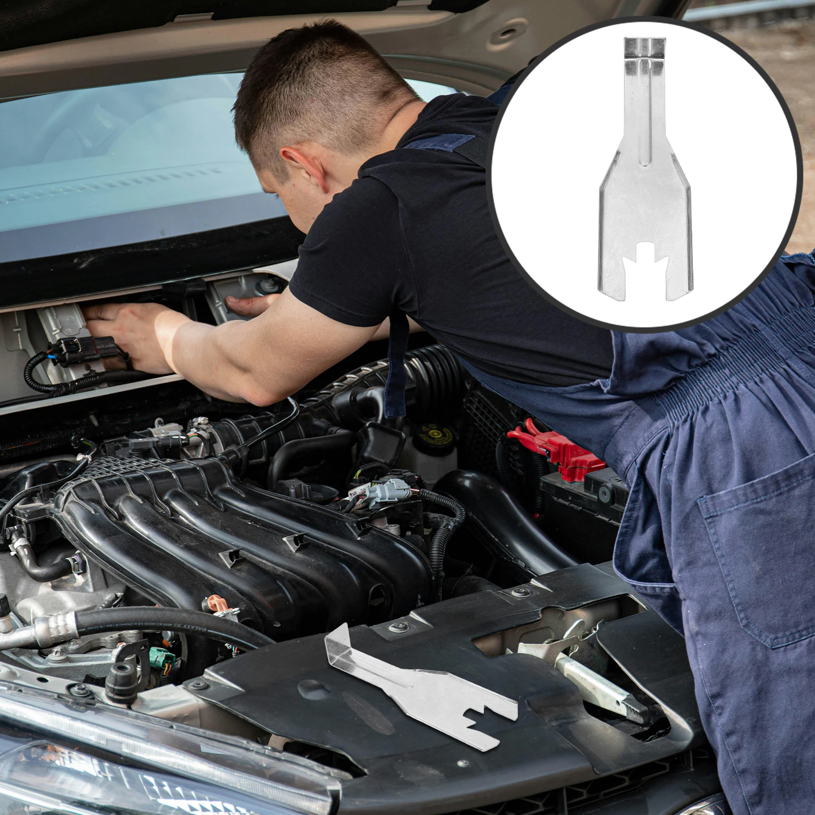Outil universel de réparation de retrait de poignée de manivelle de fenêtre de voiture, remplacement de ventilation de porte automatique, pièces d'outils durables en argent, réparation rapide et facile pour