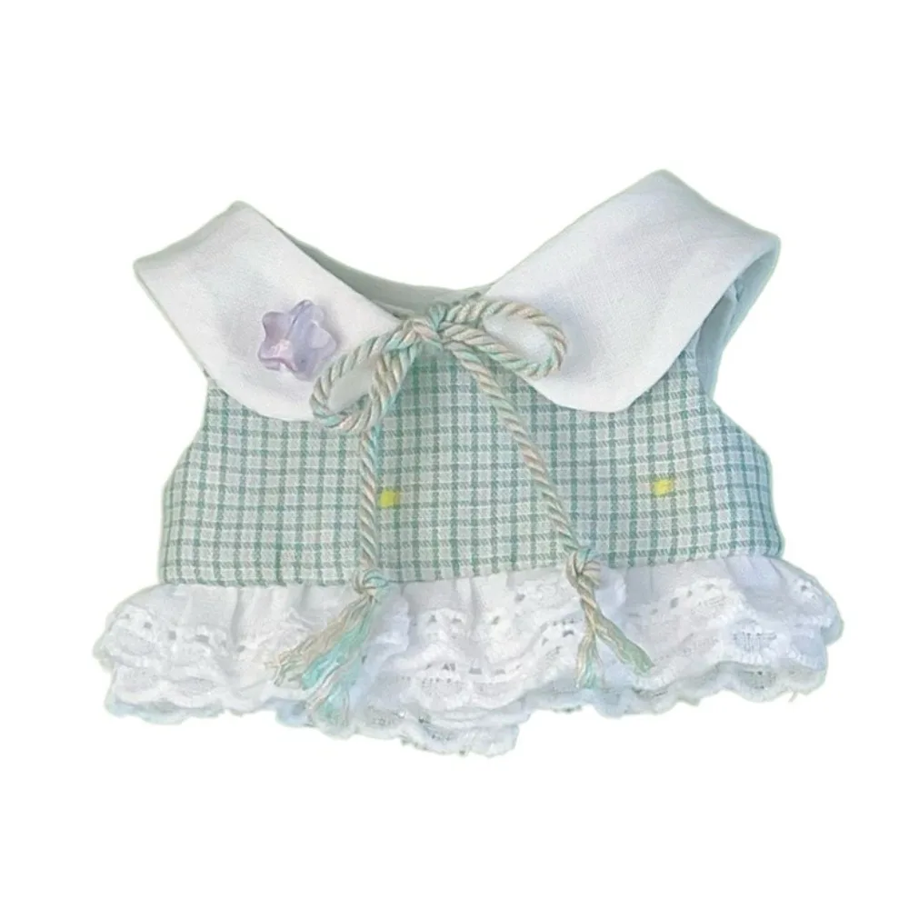 

1 комплект, платье принцессы, хлопковая кукольная одежда 10/20 см, клетчатая юбка, модная хлопковая кукольная одежда 20 см, милая одежда для куклы 10 см