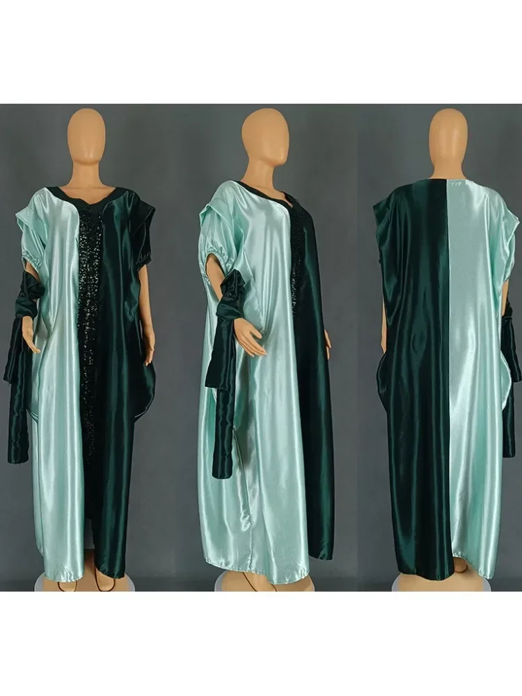 Abiti africani per le donne elegante poliestere 2024 nuova moda musulmana Abaya Dashiki abito caftano lungo maxi abito turco Africa