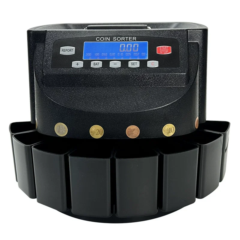 Coin Sorter Counter LED Display Professional Electric Automatic Multi Coins Counter Counting Machine for Commercial Bank