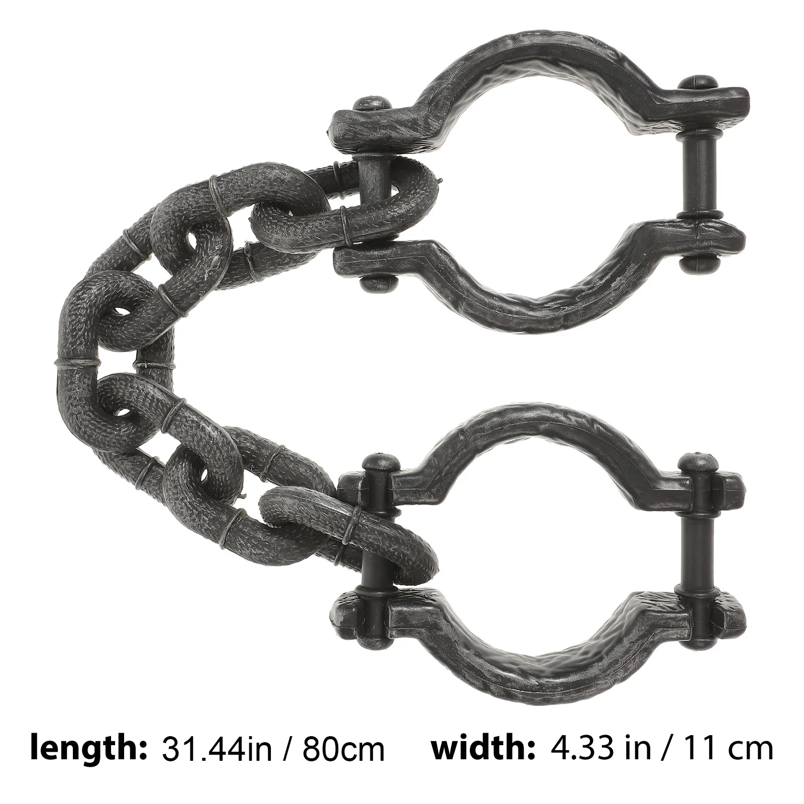 2 قطعة سلاسل زينة الهالوين وصلات سلسلة بلاستيكية خفيفة الوزن للمنزل المسكون زي السجن دعائم تنكرية مزيفة #4