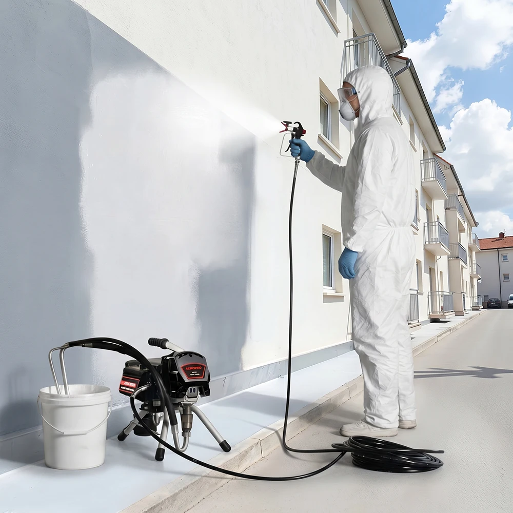 AEROPRO 360 Professional High Pressure Airless Paint Sprayer 1200W Electric Spray Paint Machine For Large Construction Project