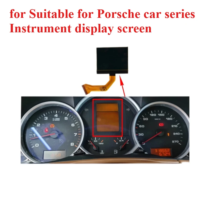 

Подходит для Porsche Cayenne, ЖК-экран прибора, цветочный экран, Volkswagen Touareg, ремонт красного экрана с отсутствующим текстом