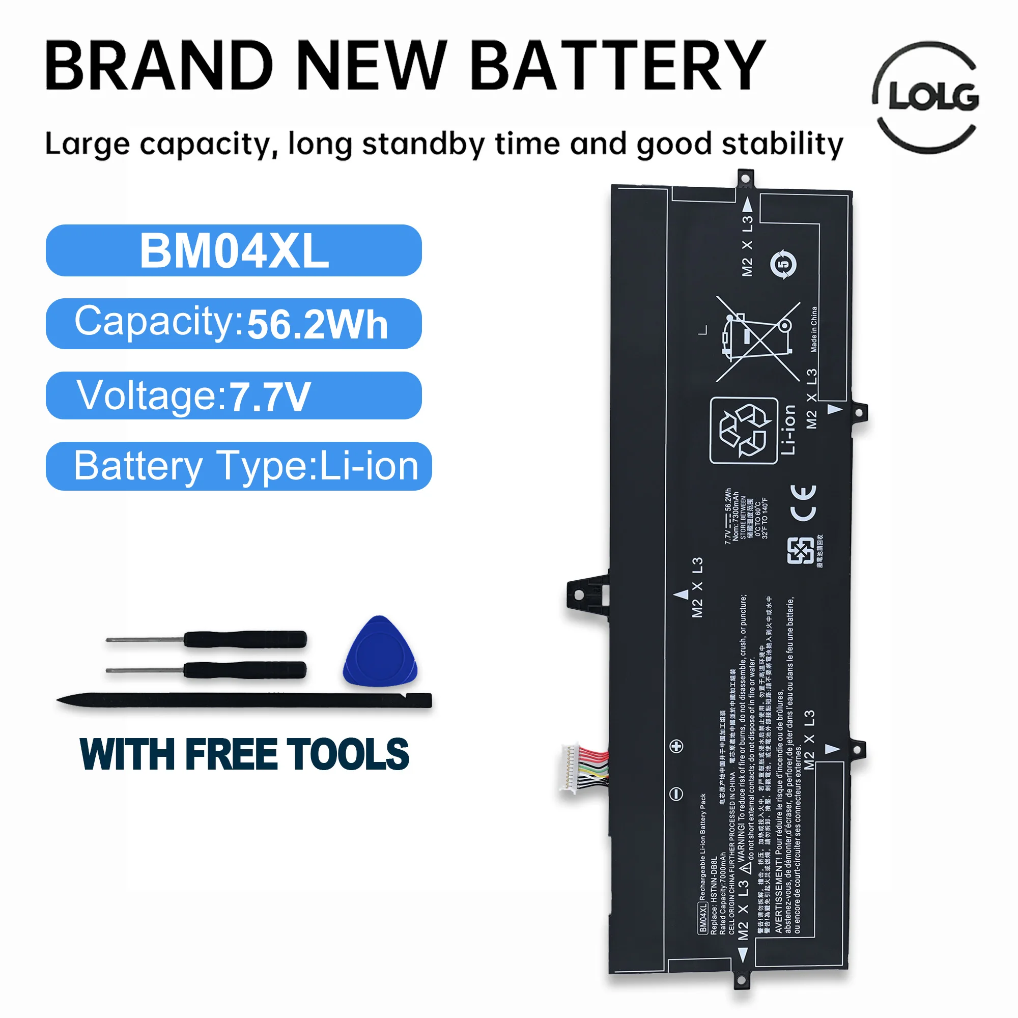 LOLG BM04XL Laptop Battery for HP EliteBook X360 1030 G3 G4/1030 G3 45X96UT 3ZH01EA Series BMO4XL HSTNN-UB7L L02031-241