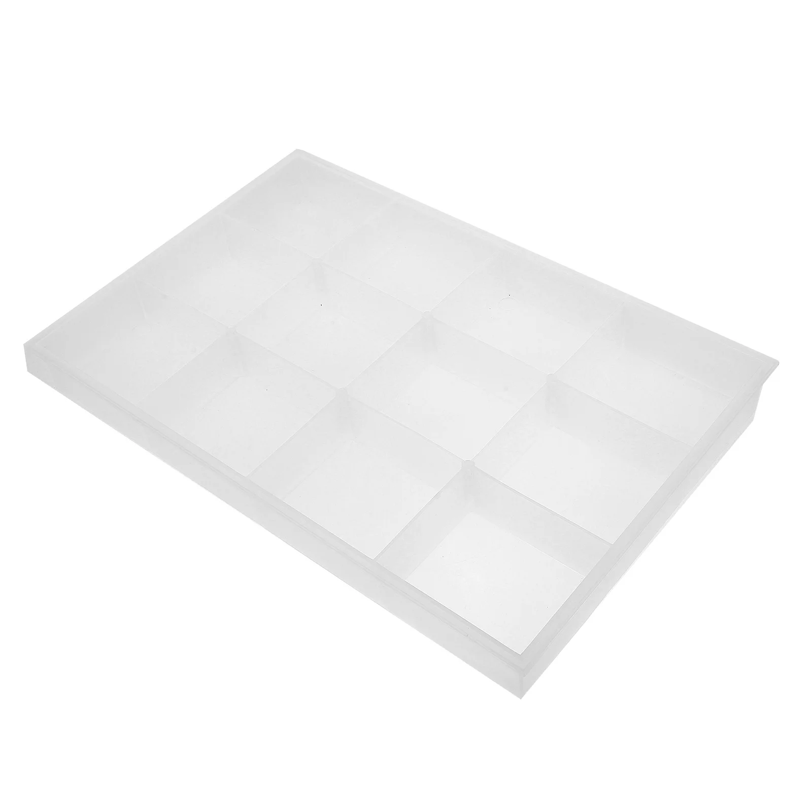 

Transparent 12-Grid Parts Storage Box Long Rectangle Compartment Container Easy Cleaning Travel Jewelry Organizer Bead