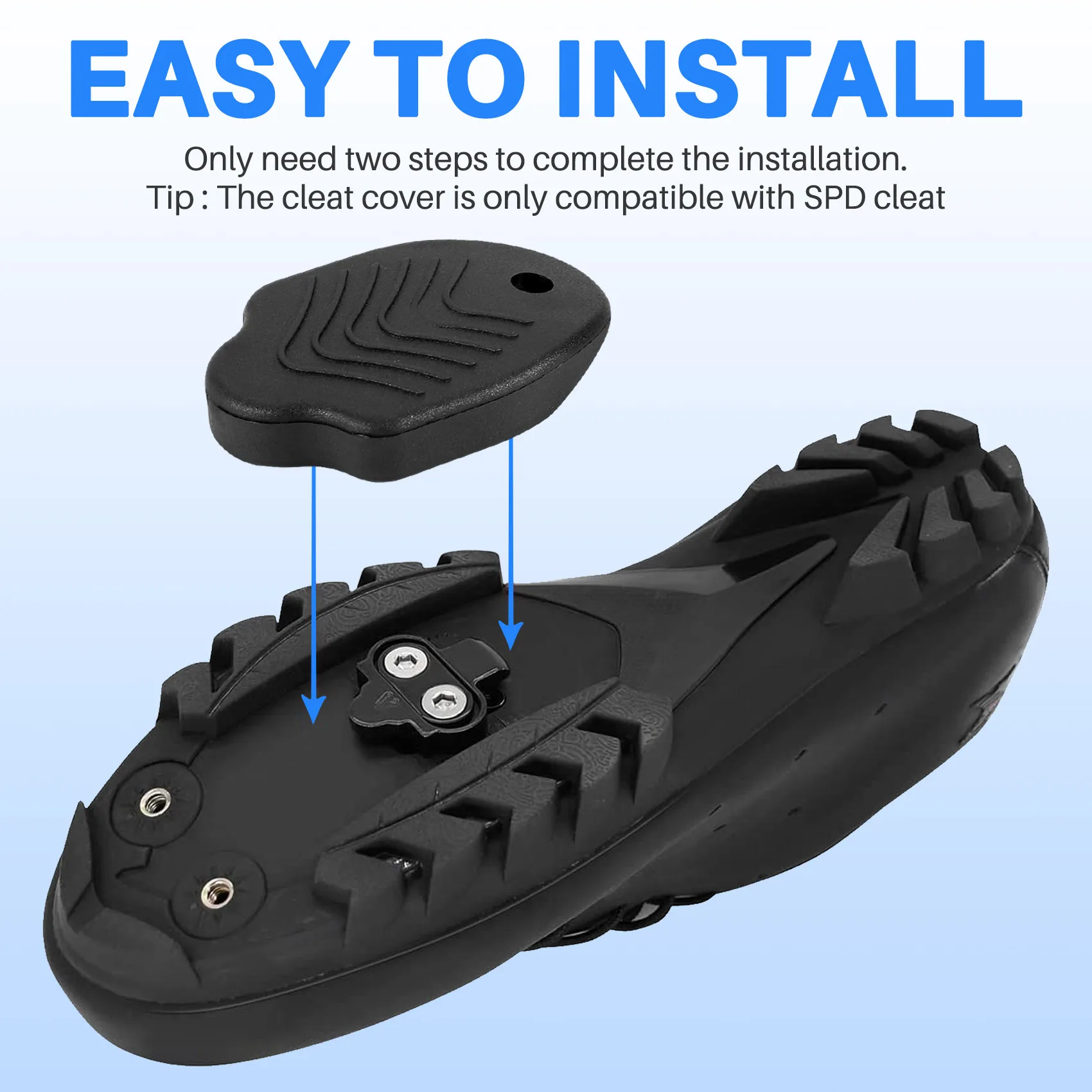 SPD Cleat Covers, Durable Bike Cleat Covers Compatible with Shimano SM-SH51 SPD Cleats, 1Pair