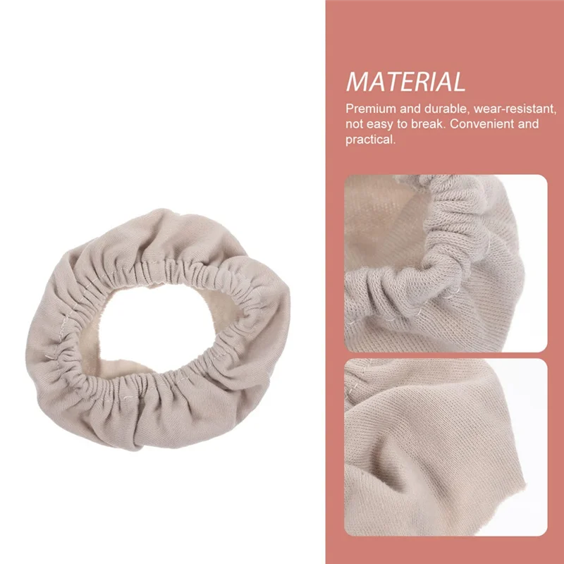 M04K 4 قطع من بطانات قناع CPAP قابلة لإعادة الاستخدام من القماش المريح لتقليل تسرب الهواء وتهيج الجلد باللون الرمادي