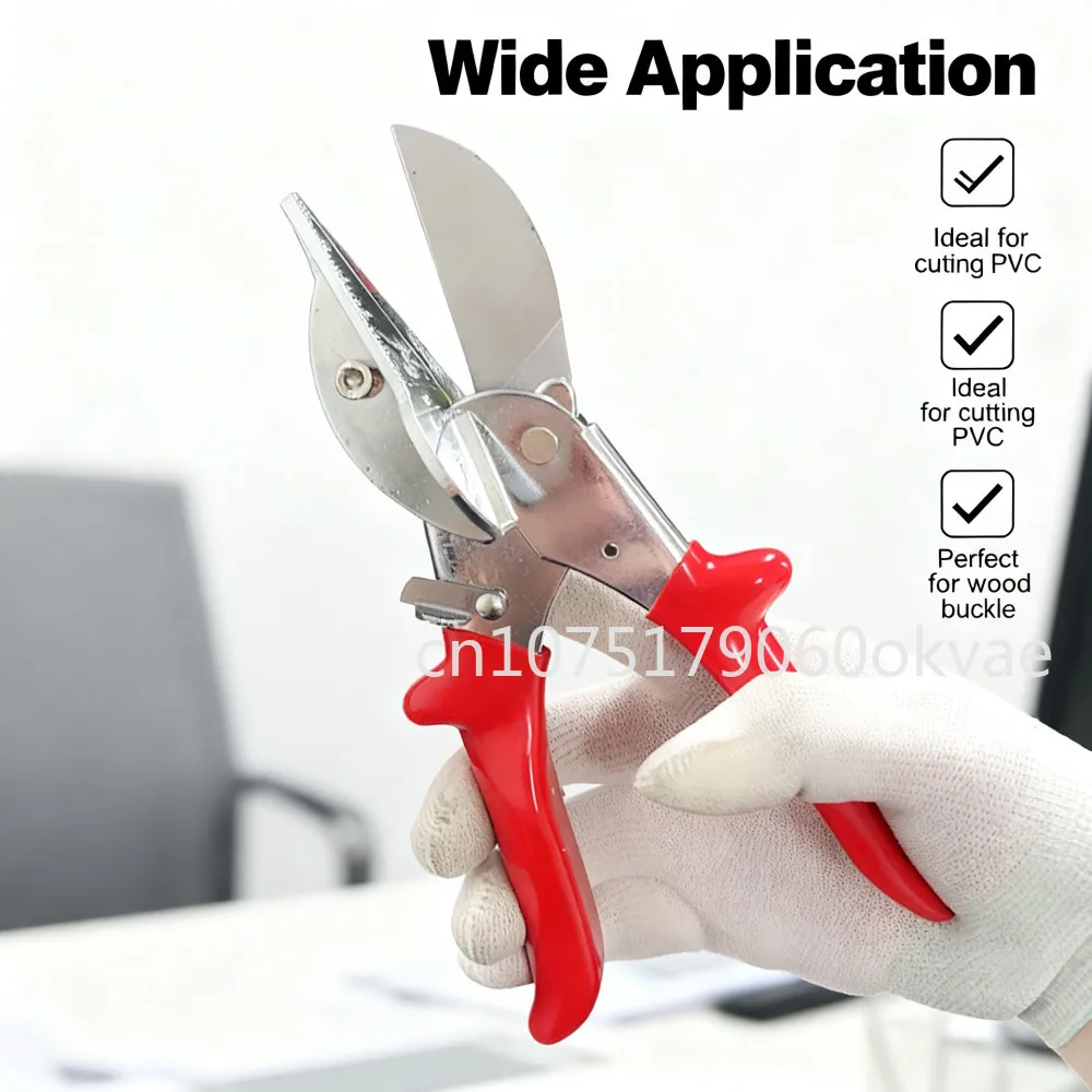 Precision 45-135° Adjustable Angle Shear for PVC Wire Duct, Wood Molding & Soft Trim Cutter Hand Tool