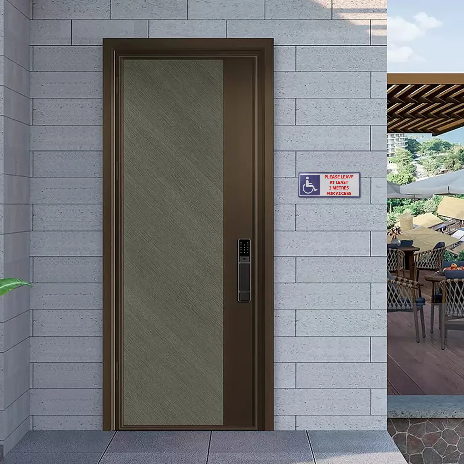 

Disabled People Warning Sticker Clear Strong Adhesive Waterproof Indoor Outdoor Use for Wheelchair Access Areas