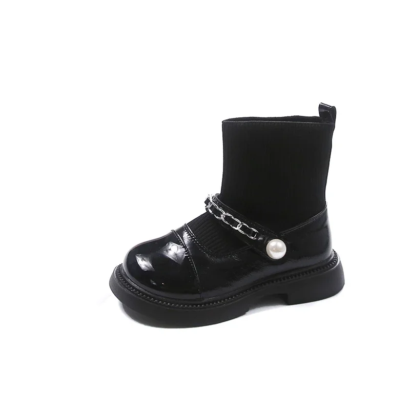 Chaussures en cuir coordonnantes pour enfants, chaussures de princesse polyvalentes, souples, astronomiques, style coréen, filles, automne, hiver, nouvelle mode, 2024