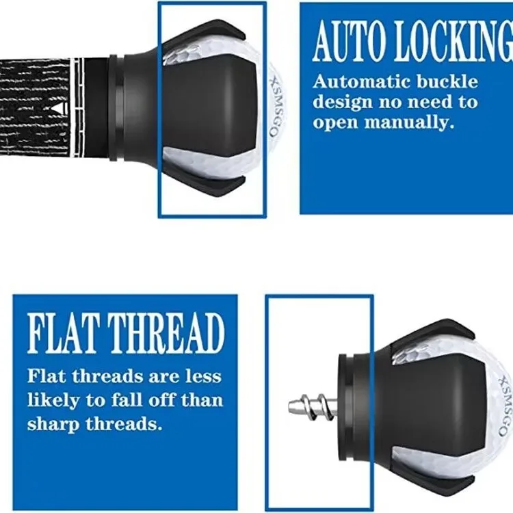 10Pcs Golf Ball Picker Ball Picker Petal Stainless Steel Screw Never Rusts Three-claw Ball Picker