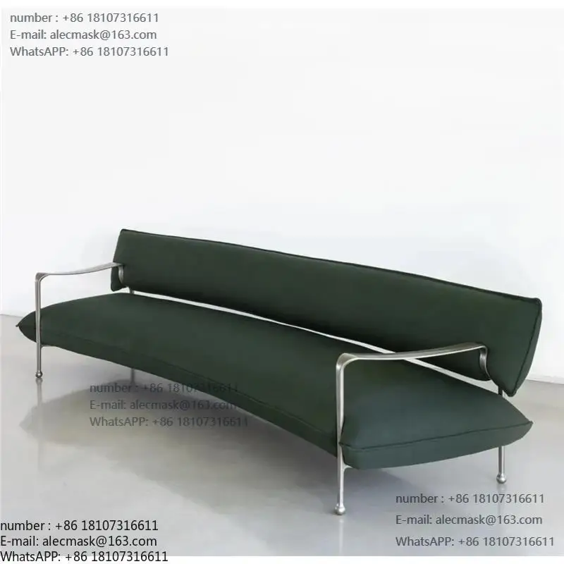

Stainless steel metal designer clothing store hotel villa special-shaped curved sofa