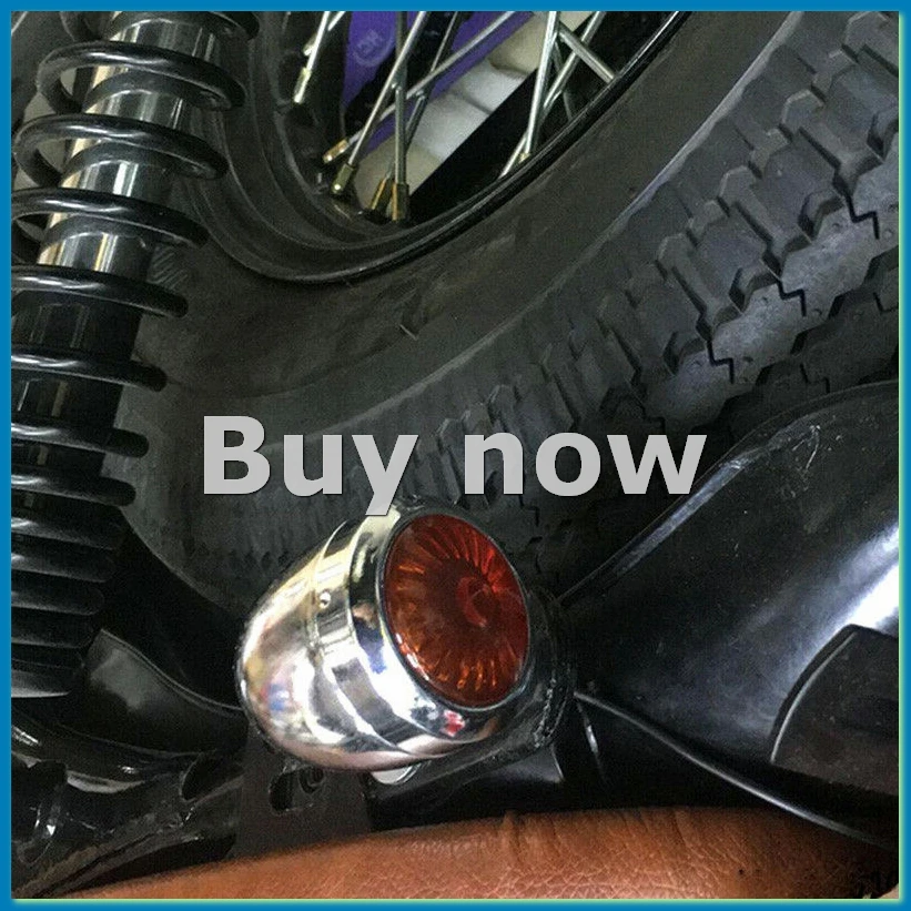 

4 шт. хромированных светодиодных ламп-указателей поворота для мотоциклов Cafe Racer-AT35