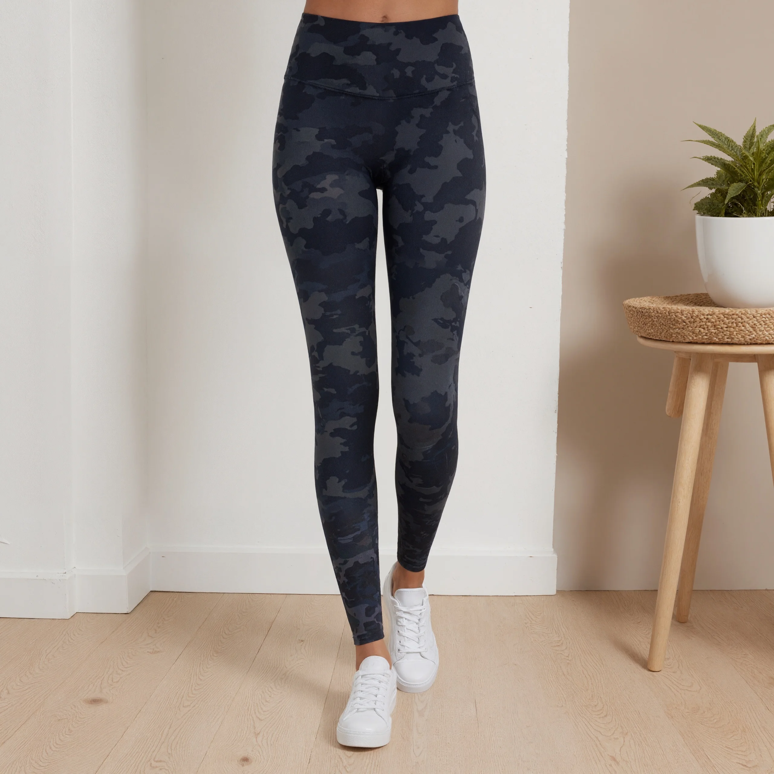 Women Yoga Wear Camouflage Pattern Yoga Pants Workout Fitness Yoga Night Running Wearable Naked Feel Nine Pants Long Pants