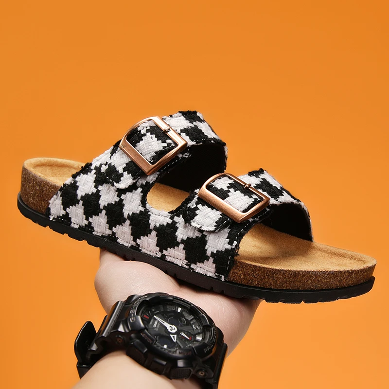 Summer Casual Slippers For Men Sleek Simple Style Light Wear Resistant Outsole Portable For Seaside Street Outdoor Activities