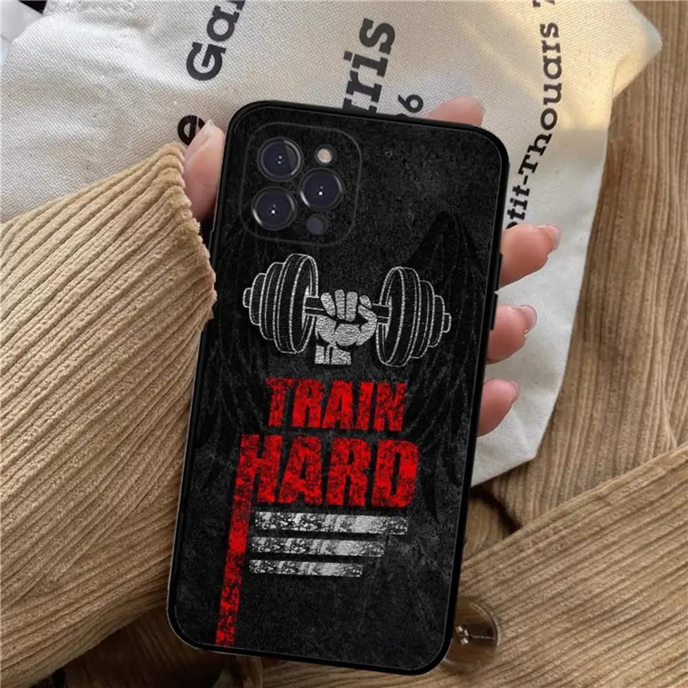 Gym Fitness Bodybuilding Phone Case For iPhone 15 14 11 12 13 Mini Pro XS Max Cover 6 7 8 Plus X XR SE 2020 Funda Shell