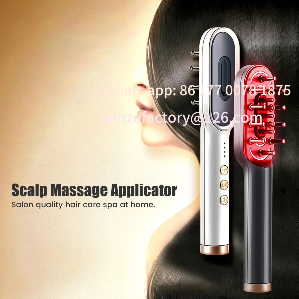 

Customizable Hair Growth Comb Electric Scalp Massager Brush Anti Hair Loss Treatment for Men Women Head Massage Tool