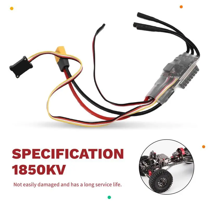 AS96-For 1/10 RC Crawler Car Compatible 3542 Outrunner Brushless Motor AM32 Programmed 80A ESC With Black Gearbox For SCX10 TRX4