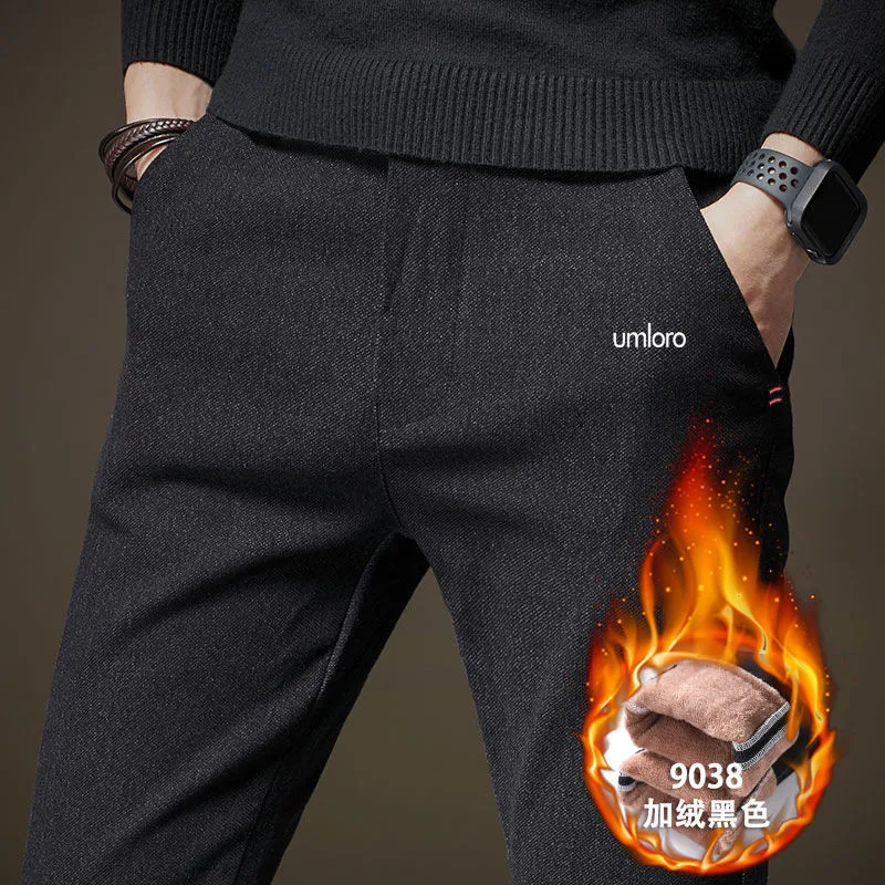 Winter Golf Wear Men 2024 New Authentic Golf Pants Elastic Waist Casual Pants Fashion Thickening Straight Pants Men Golf Clothes