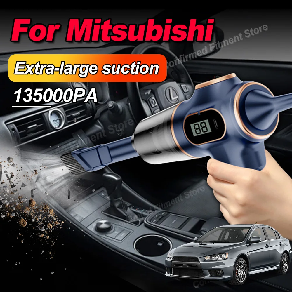 135000PA Car Vacuum Cleaner Mini Cleaning Machine Strong Suction USB Handheld Wireless For Mitsubishi Outlander Lancer RVR