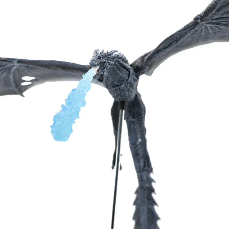 19cm Game of Thrones Anime Figure Frost Wyrm Viserion Black Dragon Model Dolls Action Figurine PVC Statue Decoration Toy Gift