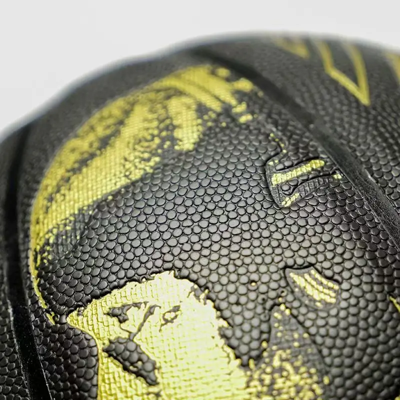 アレン・アイバーソン ブラック ゴールド バスケットボール 公式サイズ 7 PU 素材 高品質 屋外 屋内 スポーツ マッチ トレーニング ボール