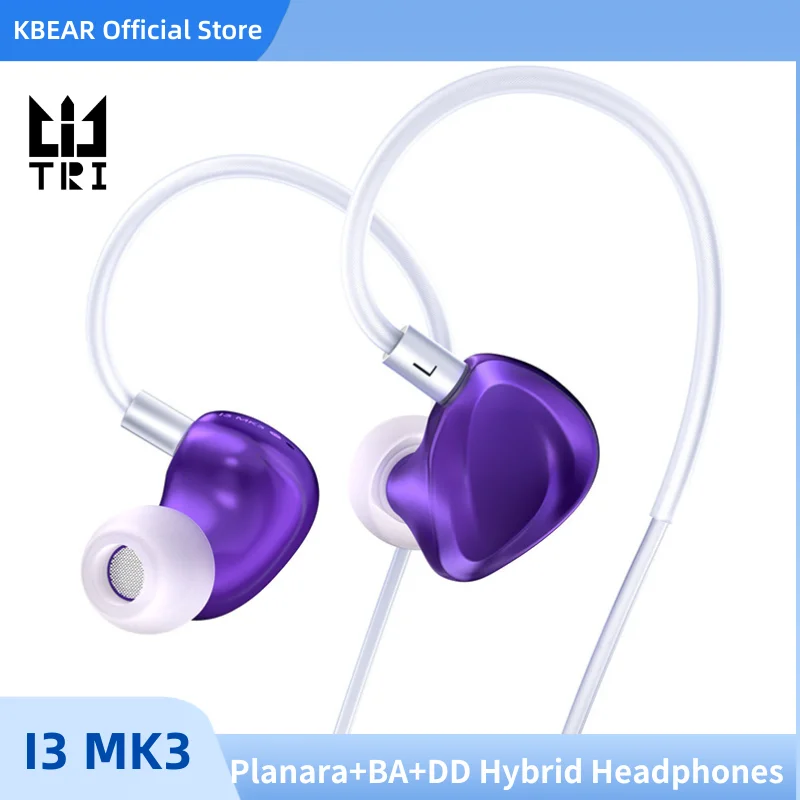 TRI I3 MK3 3rd Gen Planara+BA+DD Hybrid Flagship IEM In-Ear Monitor HIFI Headphones High Resolution Wired Earbuds New Arrival