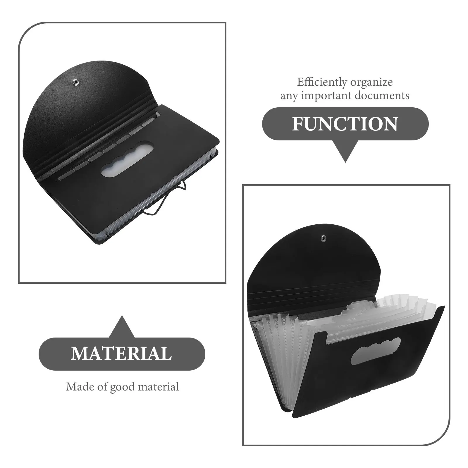 

8-Layer Accordion File Folder Plastic B6 Expanding Pockets Receipt Organizer Document Holder Office School Travel