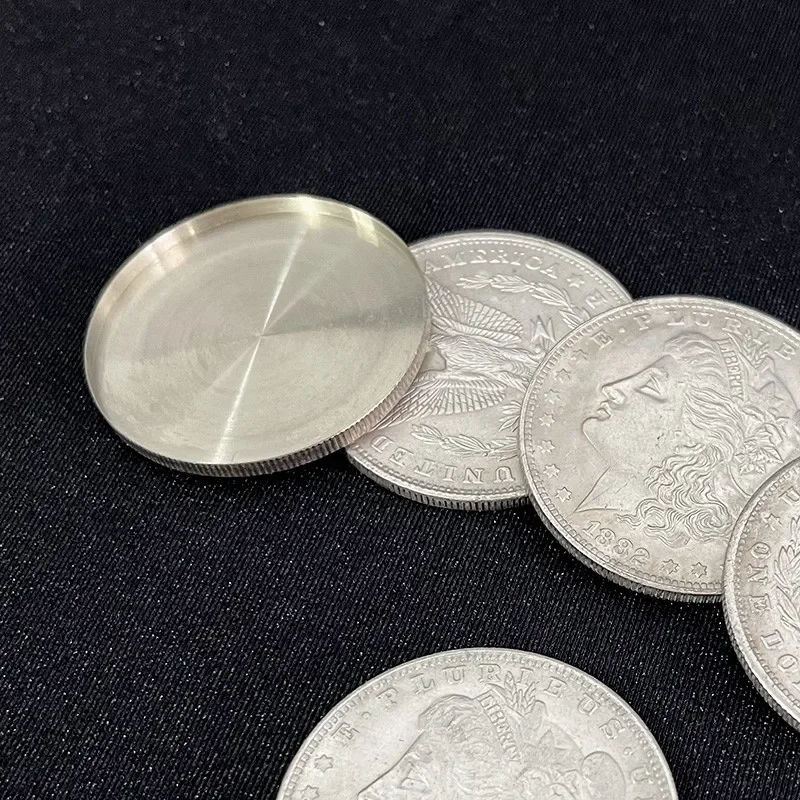 Cupronickel Morgan Dollar Shell and Coin Set (5 Coins +1 Head Shell +1 Tail Shell) by Oliver Magic Tricks Close up Magic Gimmick