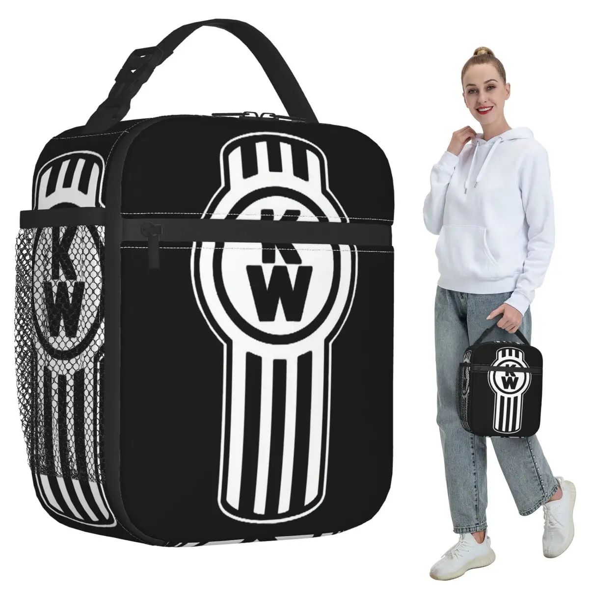 

Kenworth Truck Logo Изолированная сумка для обеда для женщин Офисный холодильник Термальная коробка для еды Сумка Портативные ланч-боксы Контейнер