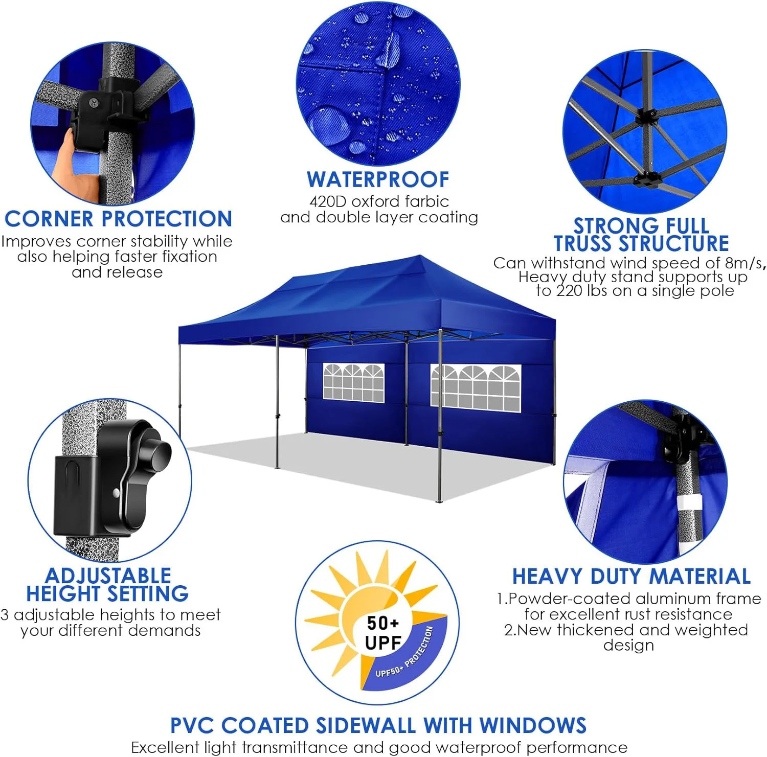 Hot Sale 10x20 Canopy with Sidewalls, Heavy Duty Party Tent Pop up Carpas Para Fiestas, Tents for Parties