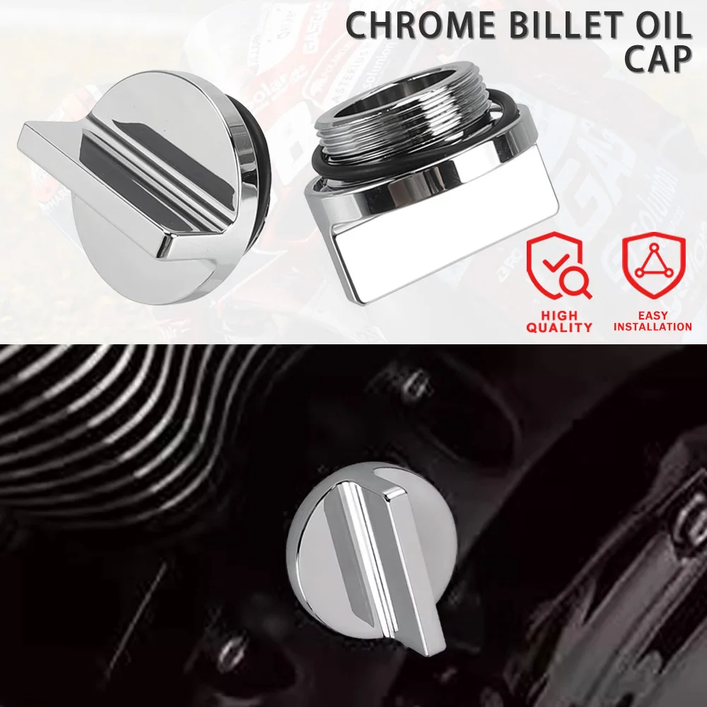 For Kawasaki Ninja ZX-6 ZX-6R ZX-6RR ZX636 ZX600E ZX-9R Voyager XII ZG1200 Motorcycle Accessories Chrome Billet Oil Filler Cap