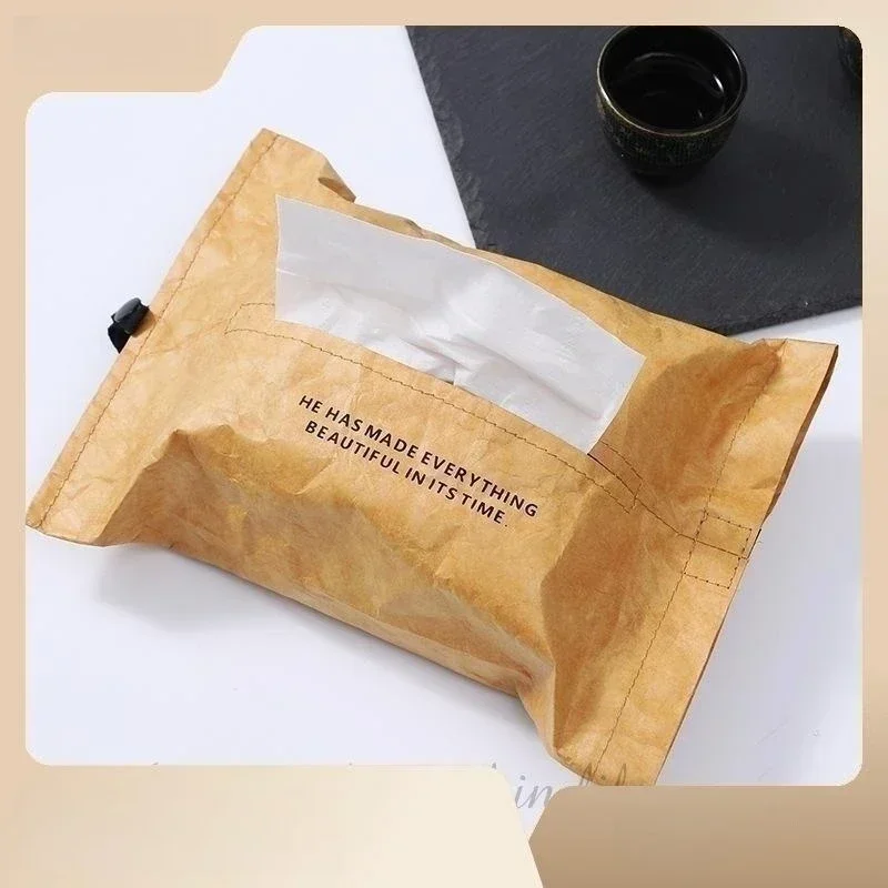 Home Decor Tissue Box Car Tissue Holder Tissue Cover Box Textiles Cloth Storage Bag for Home and Car Use Car Accessories