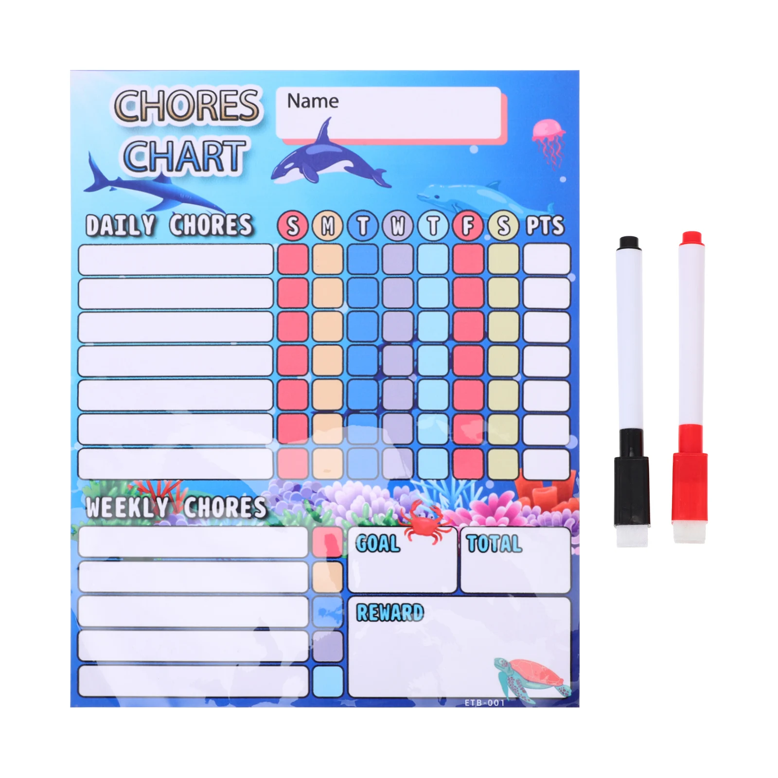 

Kids Weekly Planner Board for Fridge Convenient Behavior Chart White Boards Individual