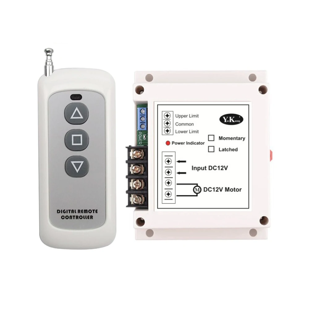 

Motor Controller DC12V/24V 40A 400W High Power Motor Wireless Remote Control Forward and Reverse Switch for Roller Shutter Door