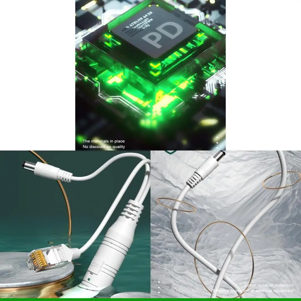 

U55C WDT-PD02AF 48V Waterproof PoE Splitter Adapter 5.5x2.1mm Male Connector