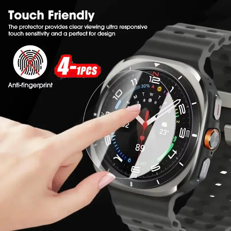 Gehärtete Glasfolie für Samsung Galaxy Watch 7 40 mm 44 mm, kratzfester Bildschirmschutz für Samsung Galaxy Watch 7 Ultra 47 mm