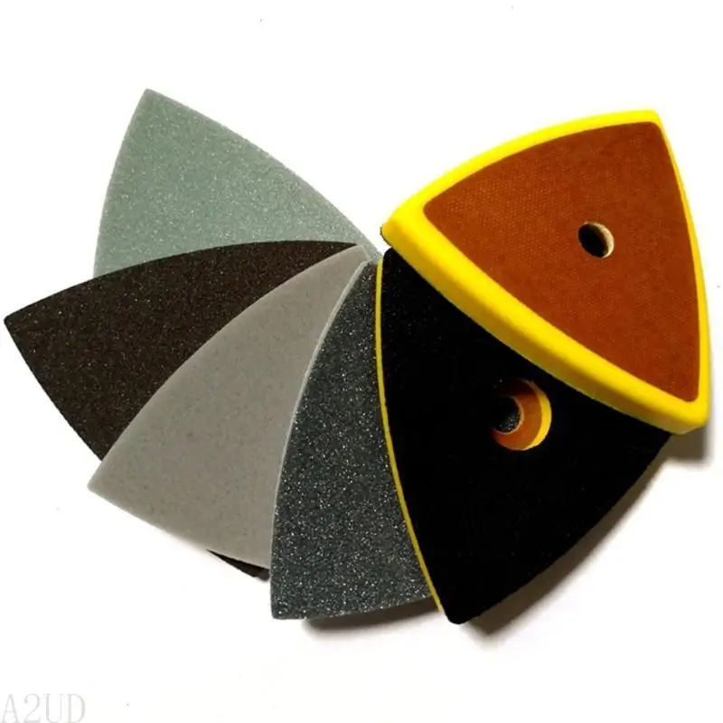 AP29 80x80mm Triangular Buffer Pad Self-adhesive Sandpaper Polishing Disc Universal Treasure Sander Shock-absorbing Pad
