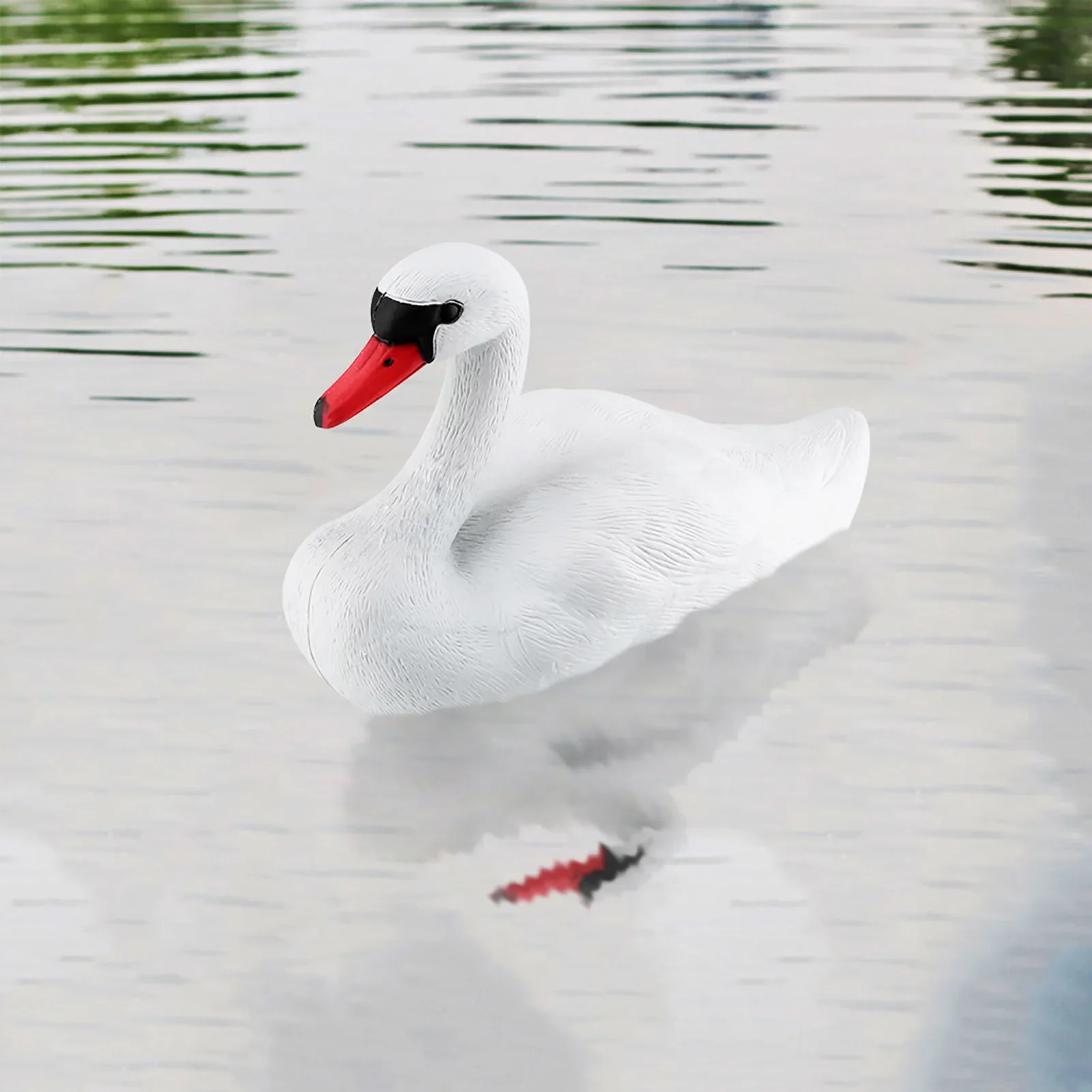 Resin Floating White Swan Outdoor Garden Pond Fish Tank Decorative Swimming Swan Sculpture For Garden Decor Ornament