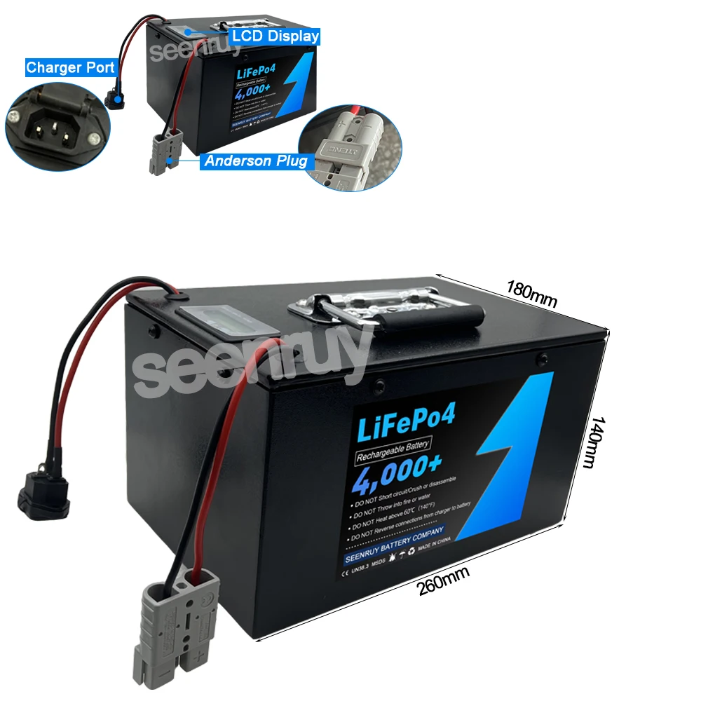 12V 100Ah 120AH 150AH Lifepo4 With 100A 150A 200A Charger Lithium Iron Phosphate Battery Perfect For RV Solar Energy Storage