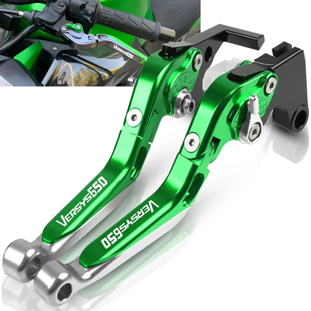 For KAWASAKI Versys 650 VERSYS650cc Motorcycle Folding Adjustable Brake Clutch Levers Adapter VERSYS650 2006 2007 2008