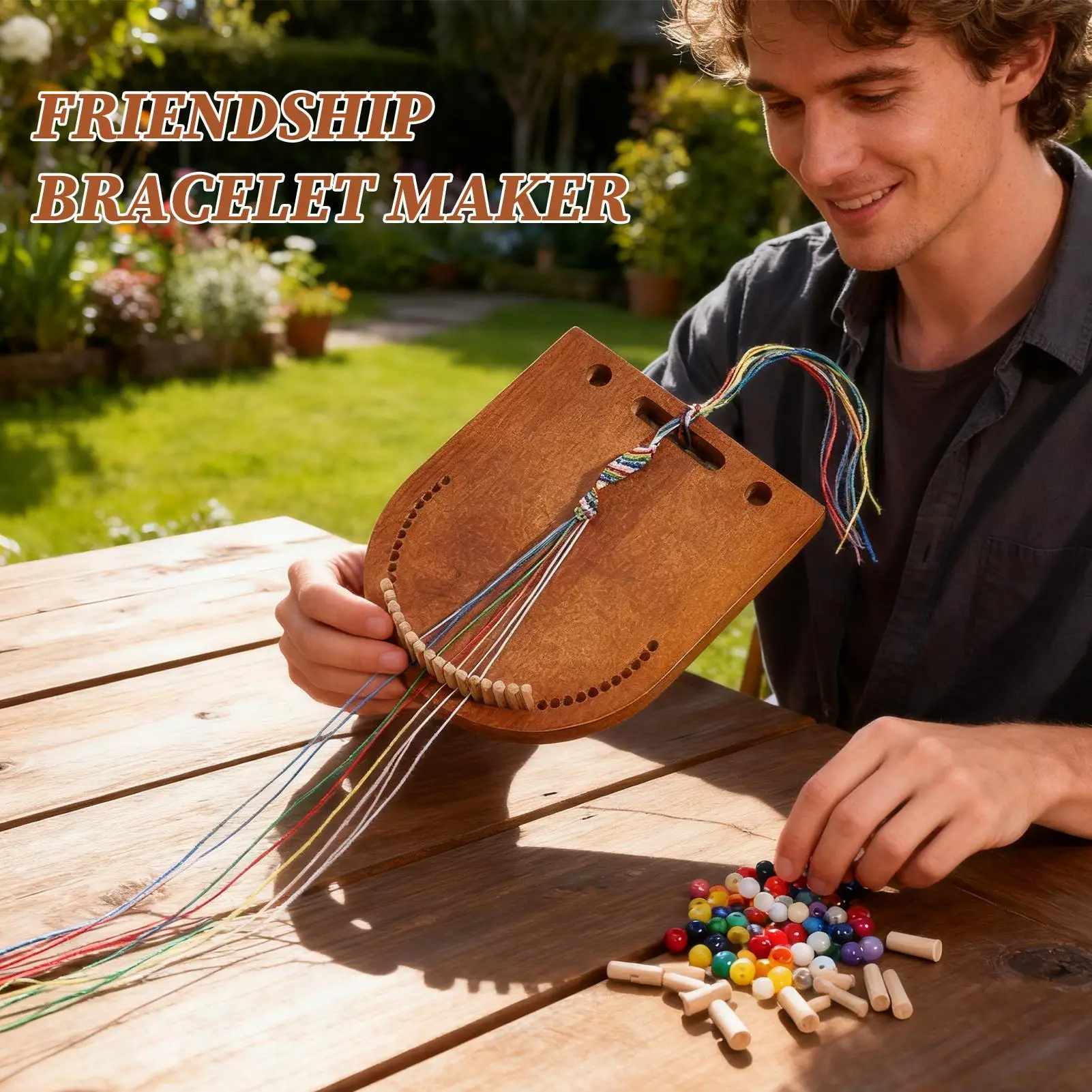 Bracelet Making Kit Wooden Multicord Knitting Craft Accessories Braiding Tool For Bracelet Making For Kids Girls Children Women