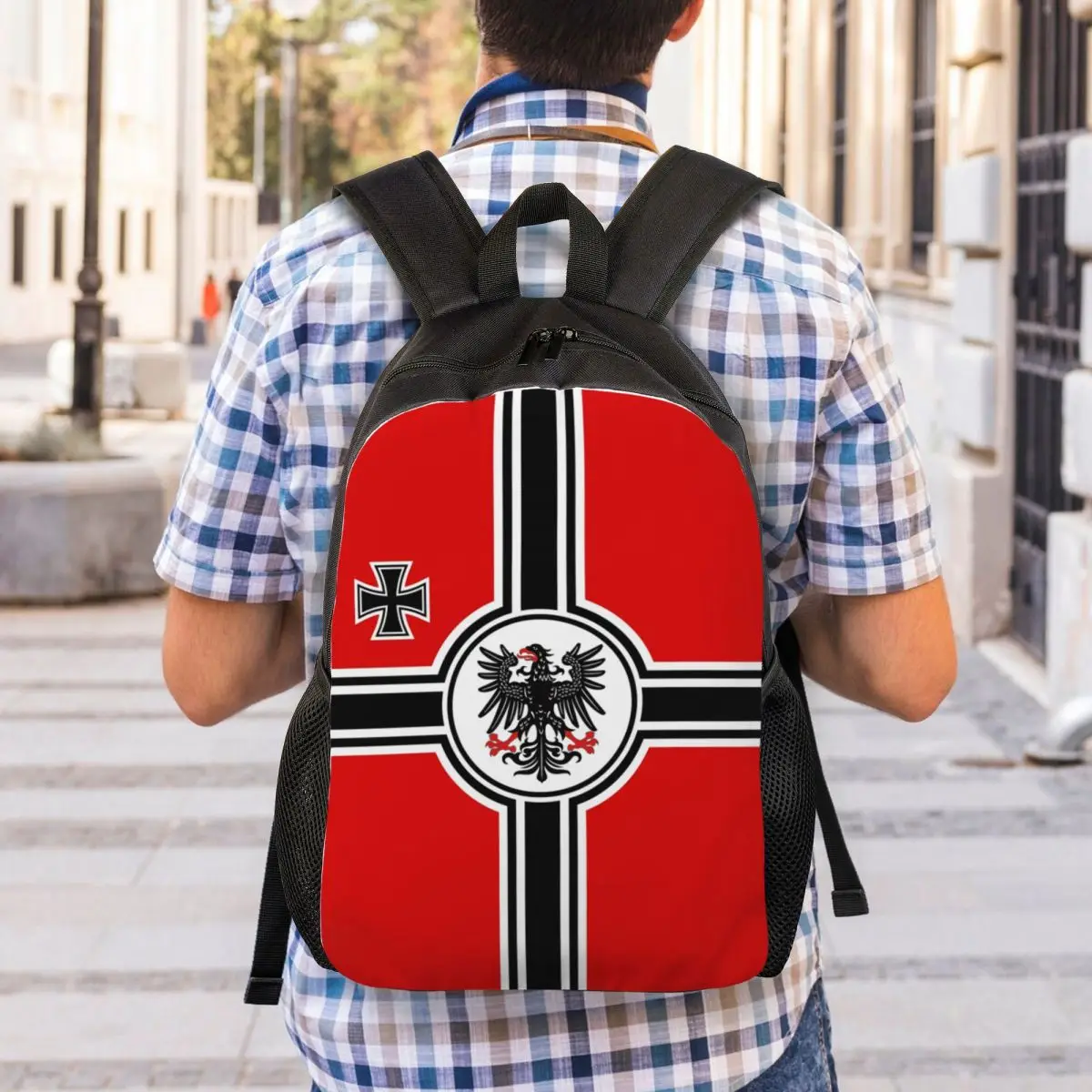 Custom German DK Reich Empire Of Flag Travel Backpack  School Computer Bookbag Germany Proud College Student Daypack Bags