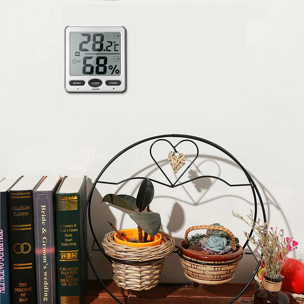 

Wireless Temperature Humidity Meter LCD Hygrothermograph Multi Function Thermometer Sensor Display Remote