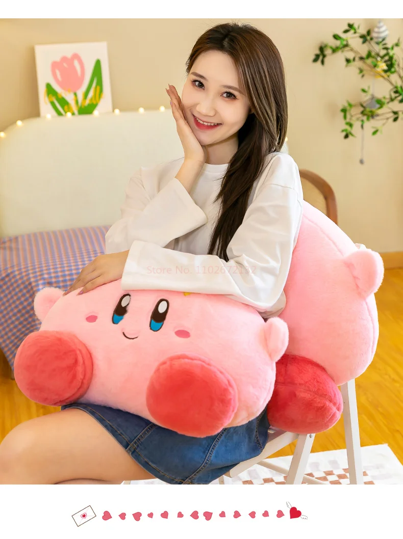 Muñeco de peluche suave de Kirby, almohada de cama de estrella caliente de Anime, juguetes Kawaii, figuras de decoración del hogar, regalo de